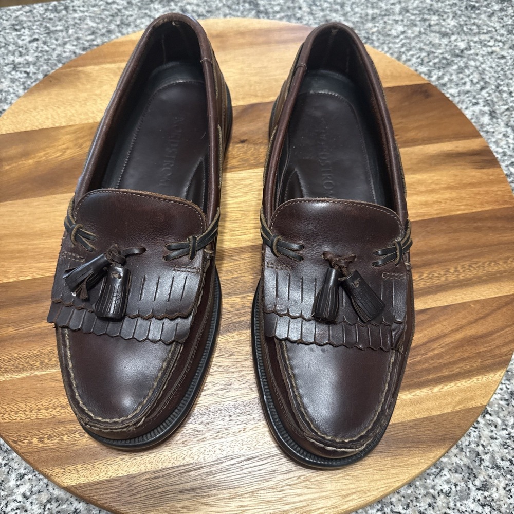 Nordstrom Men's Size 11M Brown Tassel Loafers 0717157